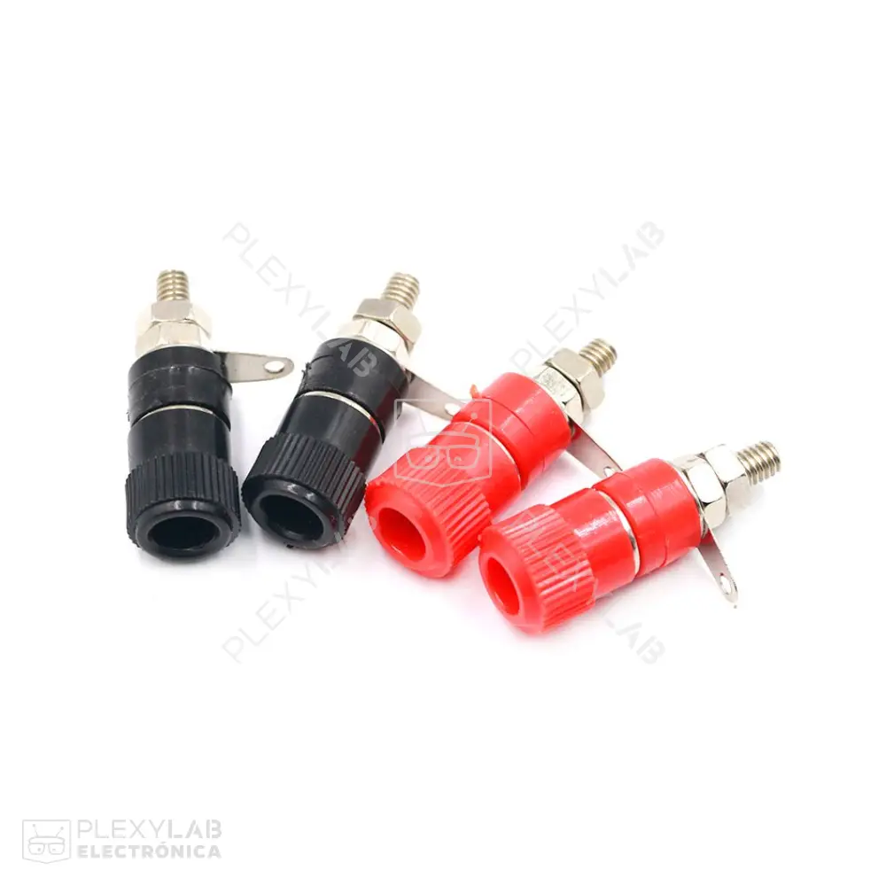 Conector jack banana hembra JS-910B para montaje en panel
