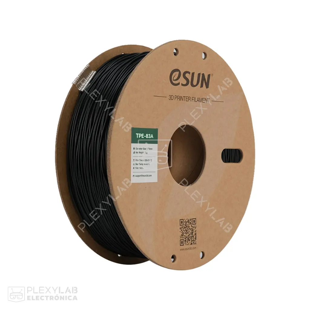 Filamento TPE-83A ESUN para impresión 3D, 1kg, 1.75mm