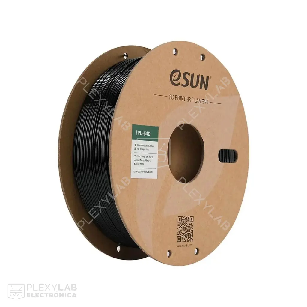 Filamento TPU-64D ESUN para impresión 3D, 1kg, 1.75mm